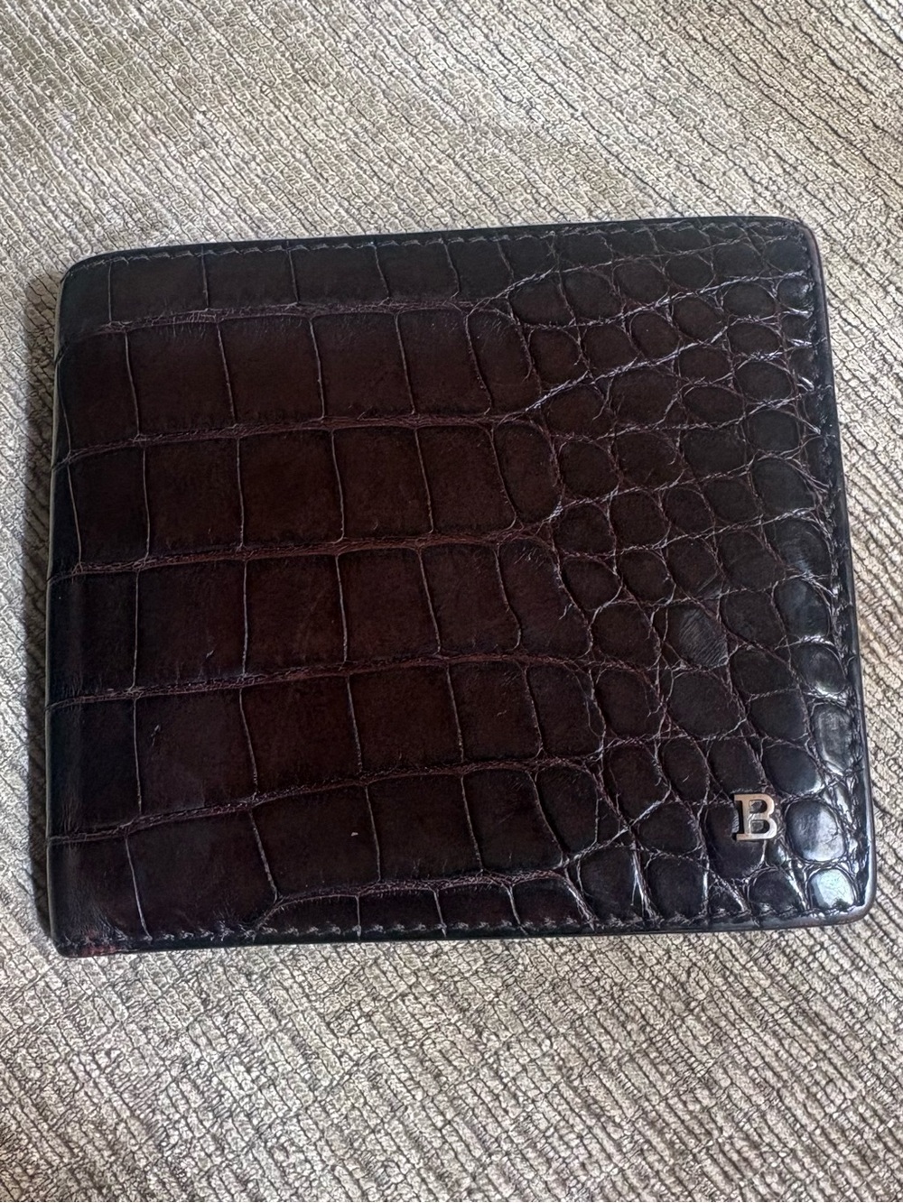 Bally Croc Embossed Bifold
